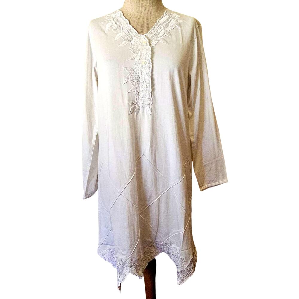 White Floral Tee Shirt Dress Size Small